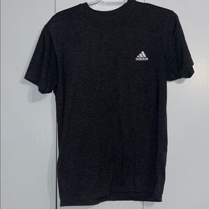 adidas Black Short Sleeve Crewneck Tee with Chest Logo